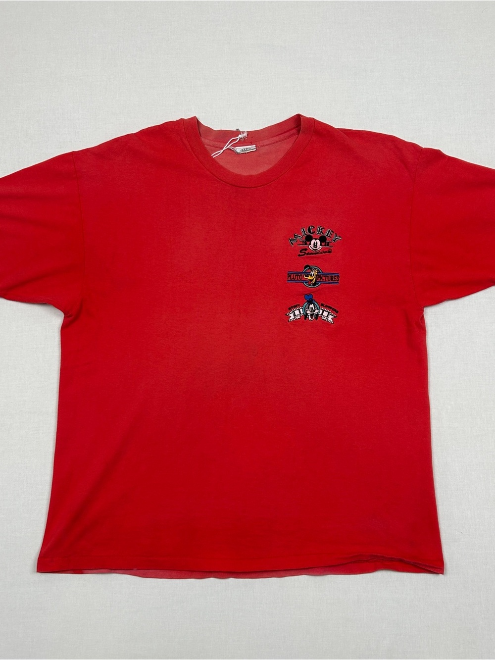 Vintage 1990s Red Faded Mickey Mouse Tee